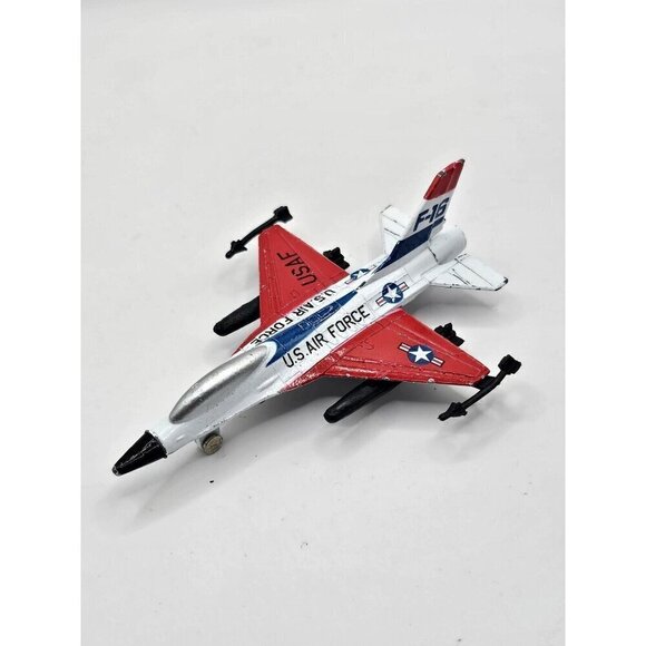 Vintage Zylmex F-16 U.S. Air Force Fighter Jet A144 USAF with Rockets - Picture 1 of 10